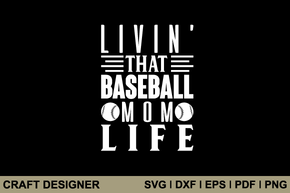 Baseball Mom SVG for Crafts and Graphics