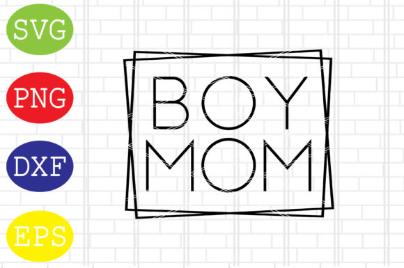 Boy Mom Square Svg: Modern Graphics for Crafts