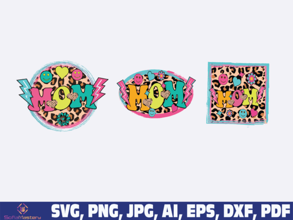 Retro Leopard Mom: Graphics for Crafts